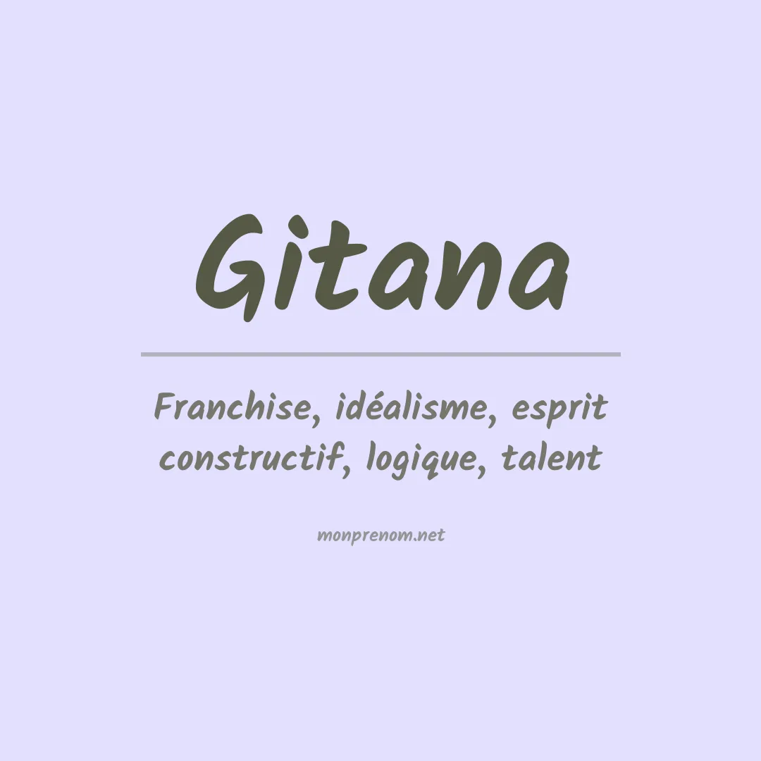 Signification du Prénom Gitana