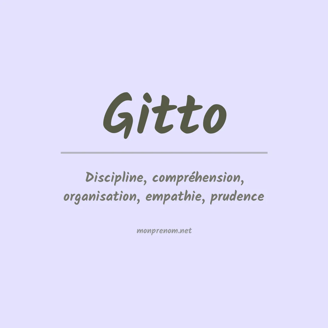 Signification du Prénom Gitto