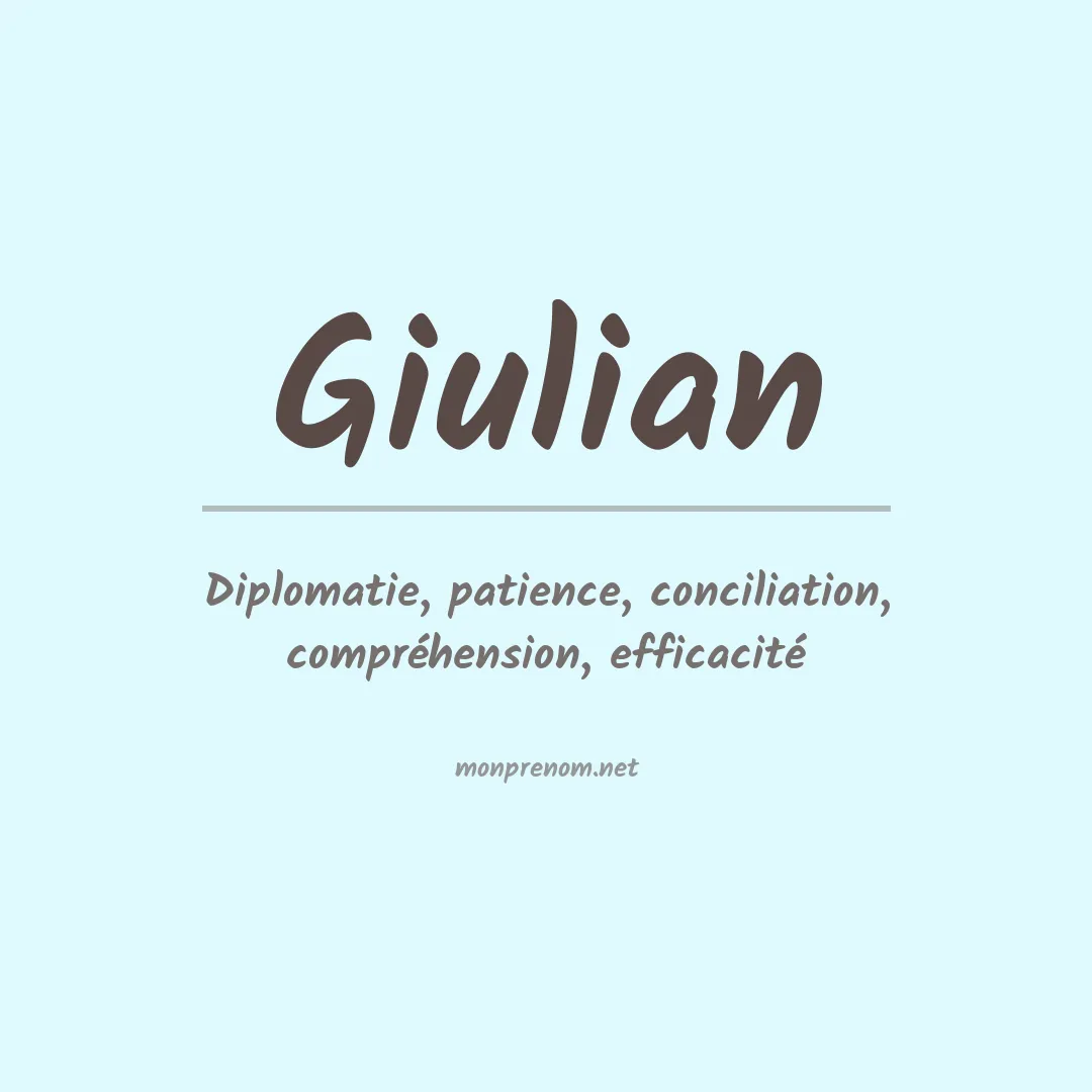 Signification du Prénom Giulian