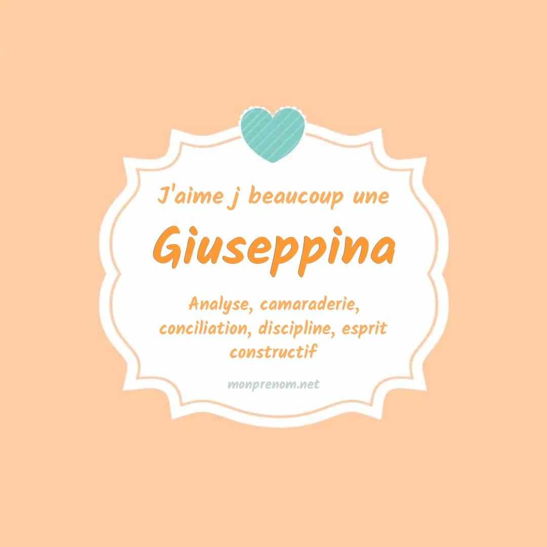 j'aime beaucoup Giuseppina