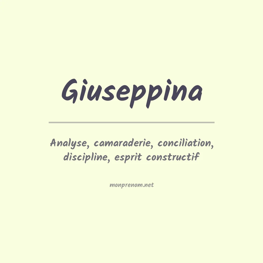 Signification du Prénom Giuseppina