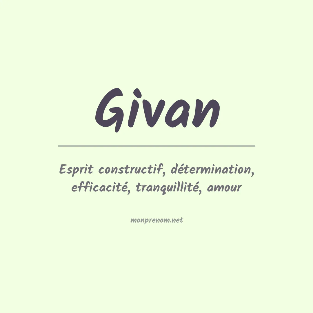 Signification du Prénom Givan