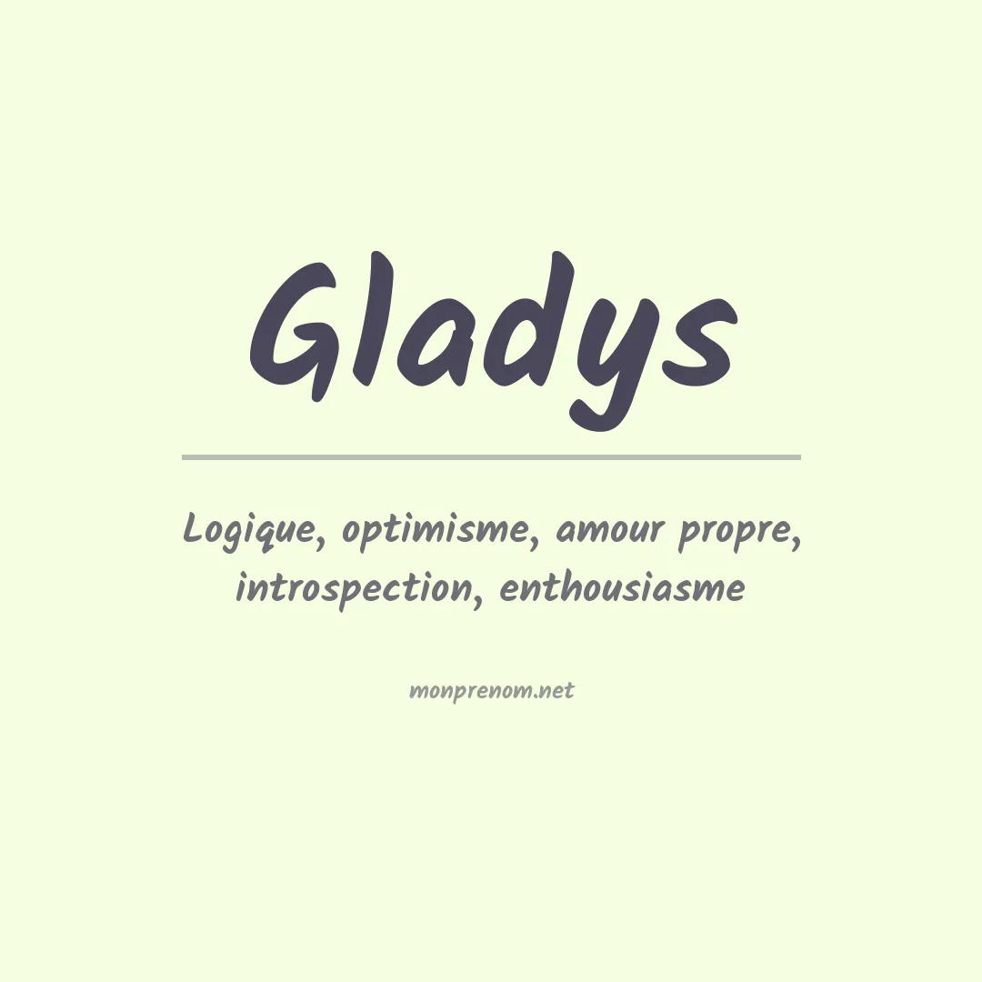 Signification du Prénom Gladys