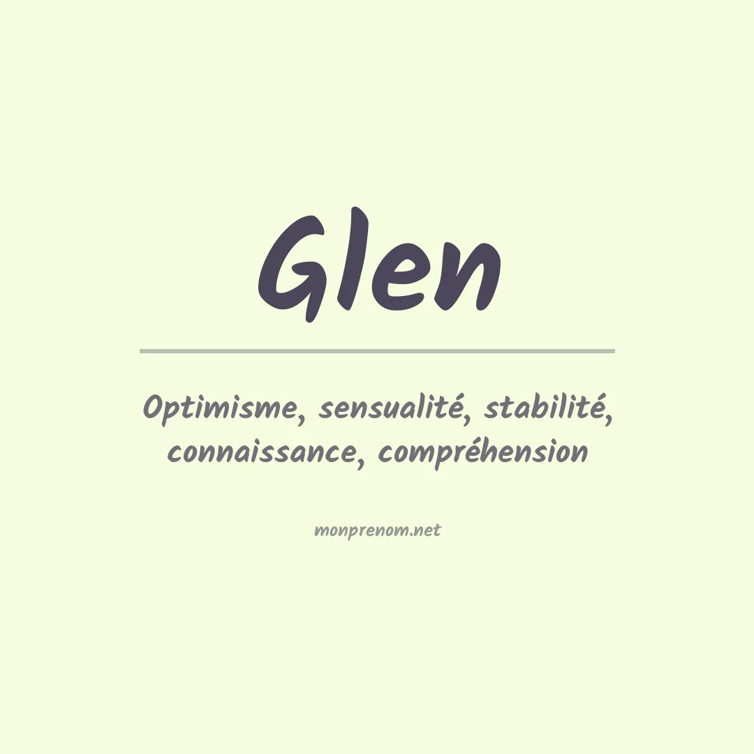 Signification du Prénom Glen