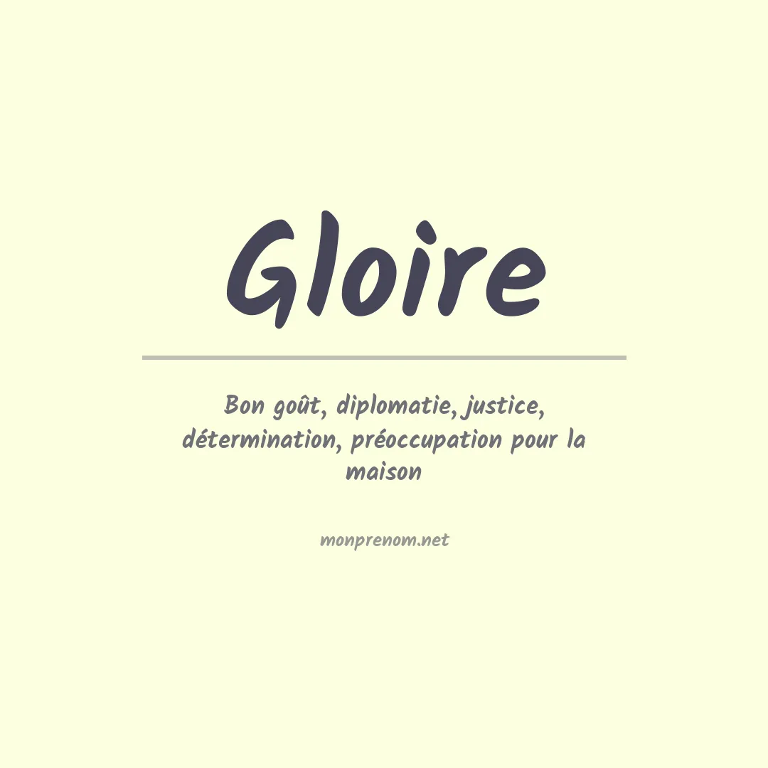 Signification du Prénom Gloire Signification du Prénom Gloire