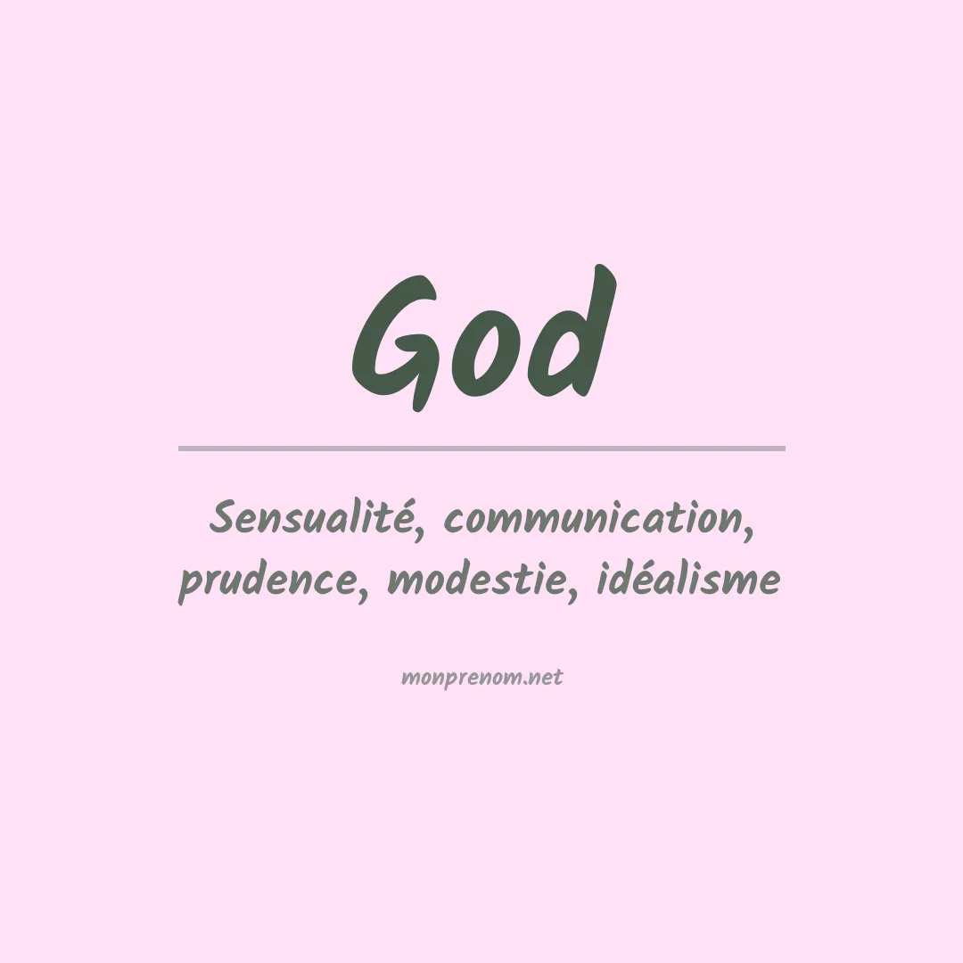 Signification du Prénom God Signification du Prénom God