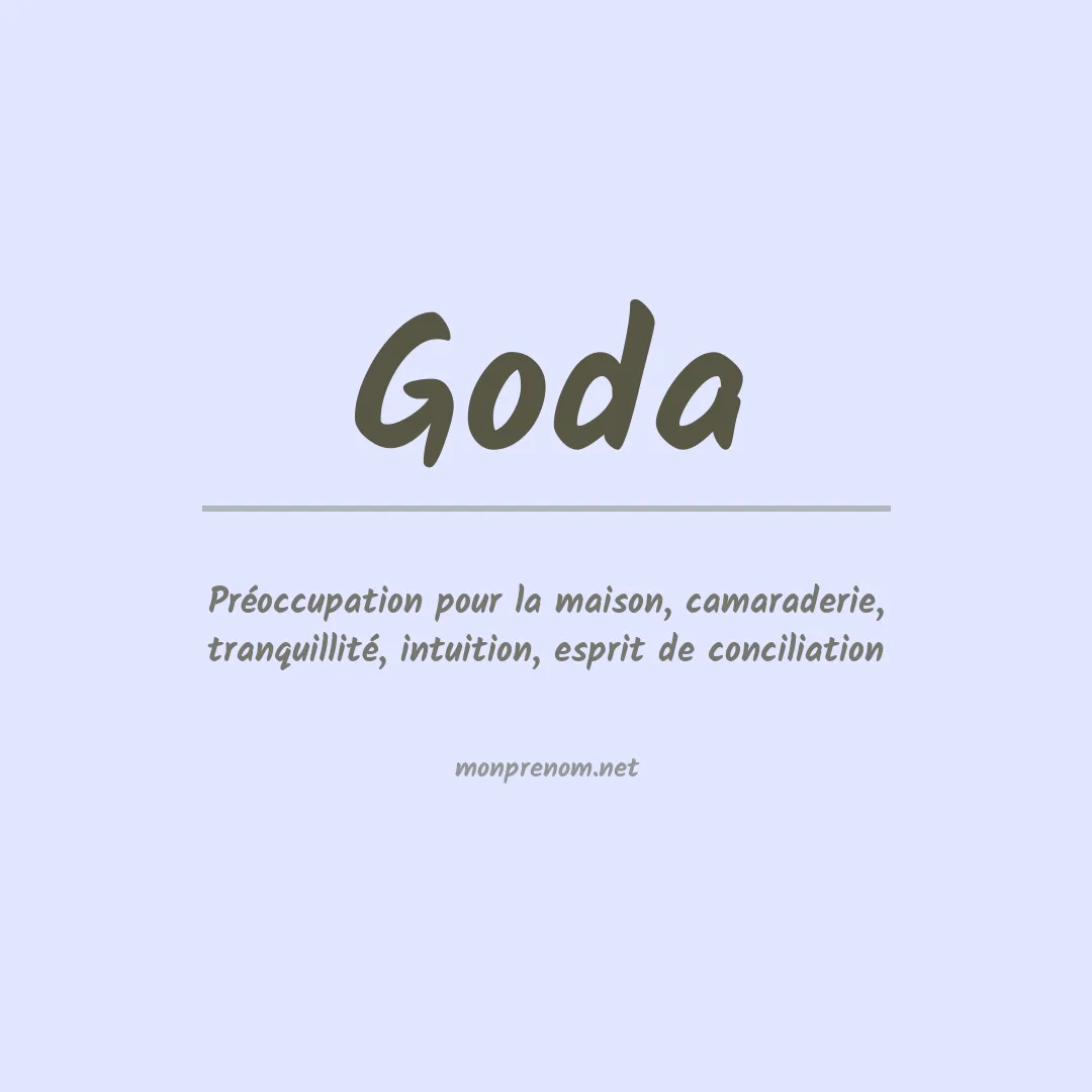 Signification du Prénom Goda