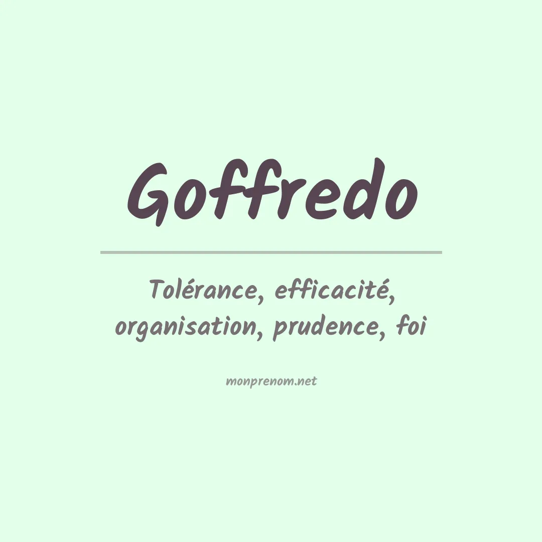 Signification du Prénom Goffredo