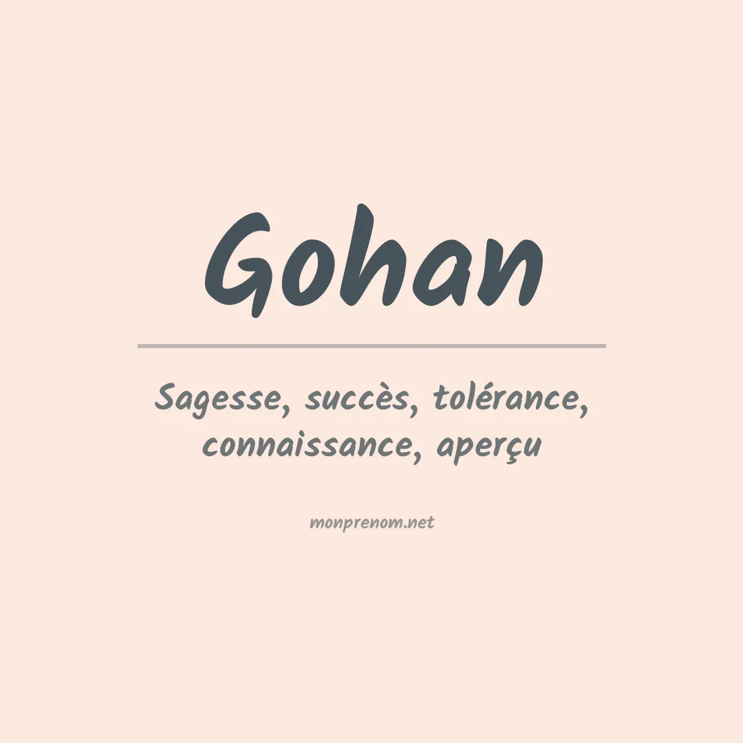 Signification du Prénom Gohan