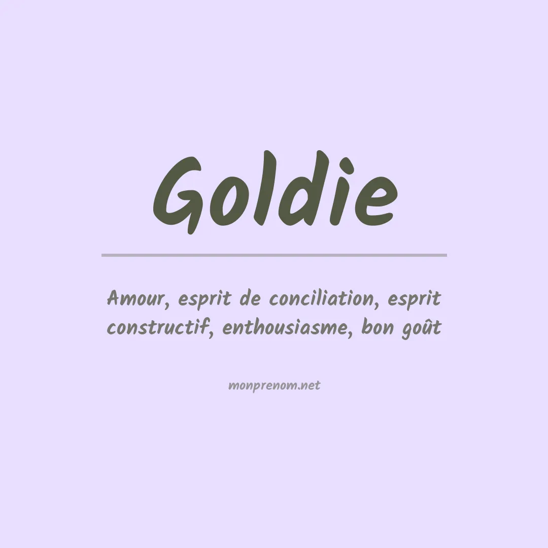 Signification du Prénom Goldie