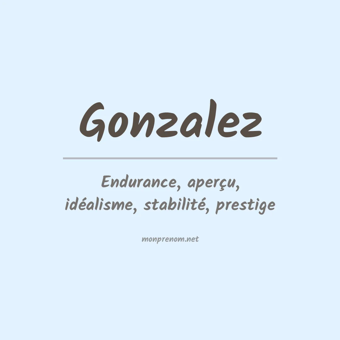 Signification du Prénom Gonzalez