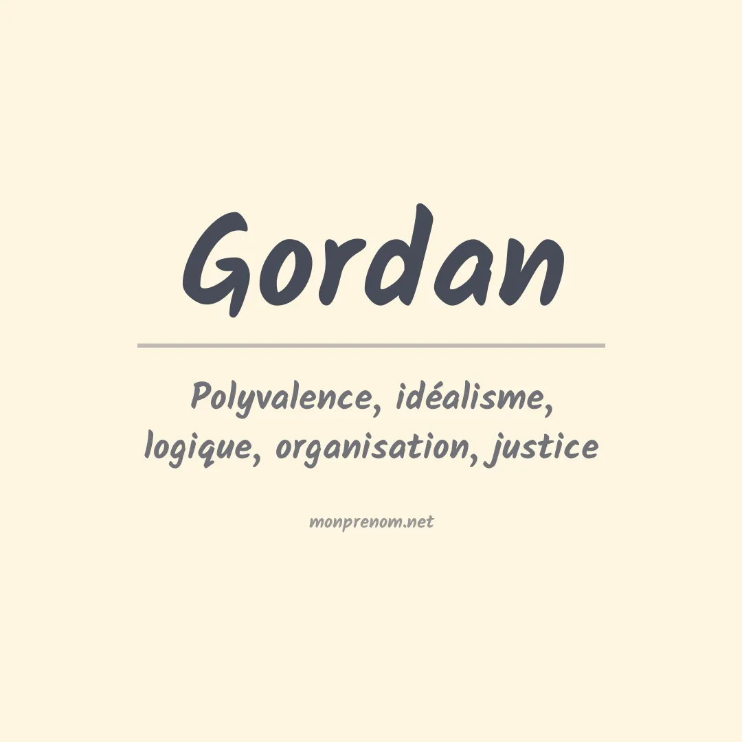 Signification du Prénom Gordan