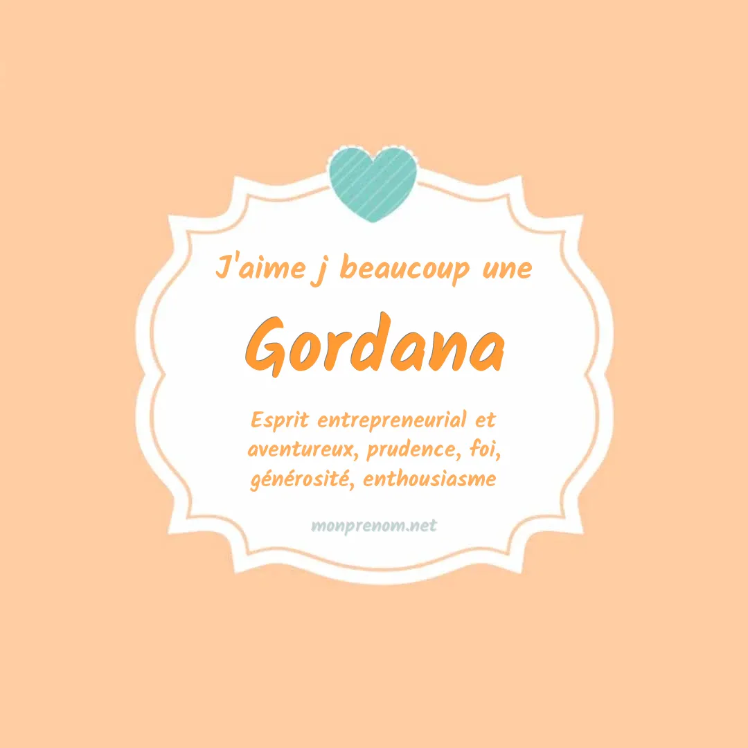 j'aime beaucoup Gordana