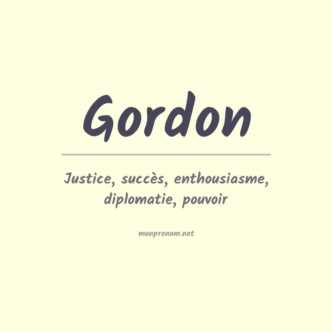 Signification du Prénom Gordon