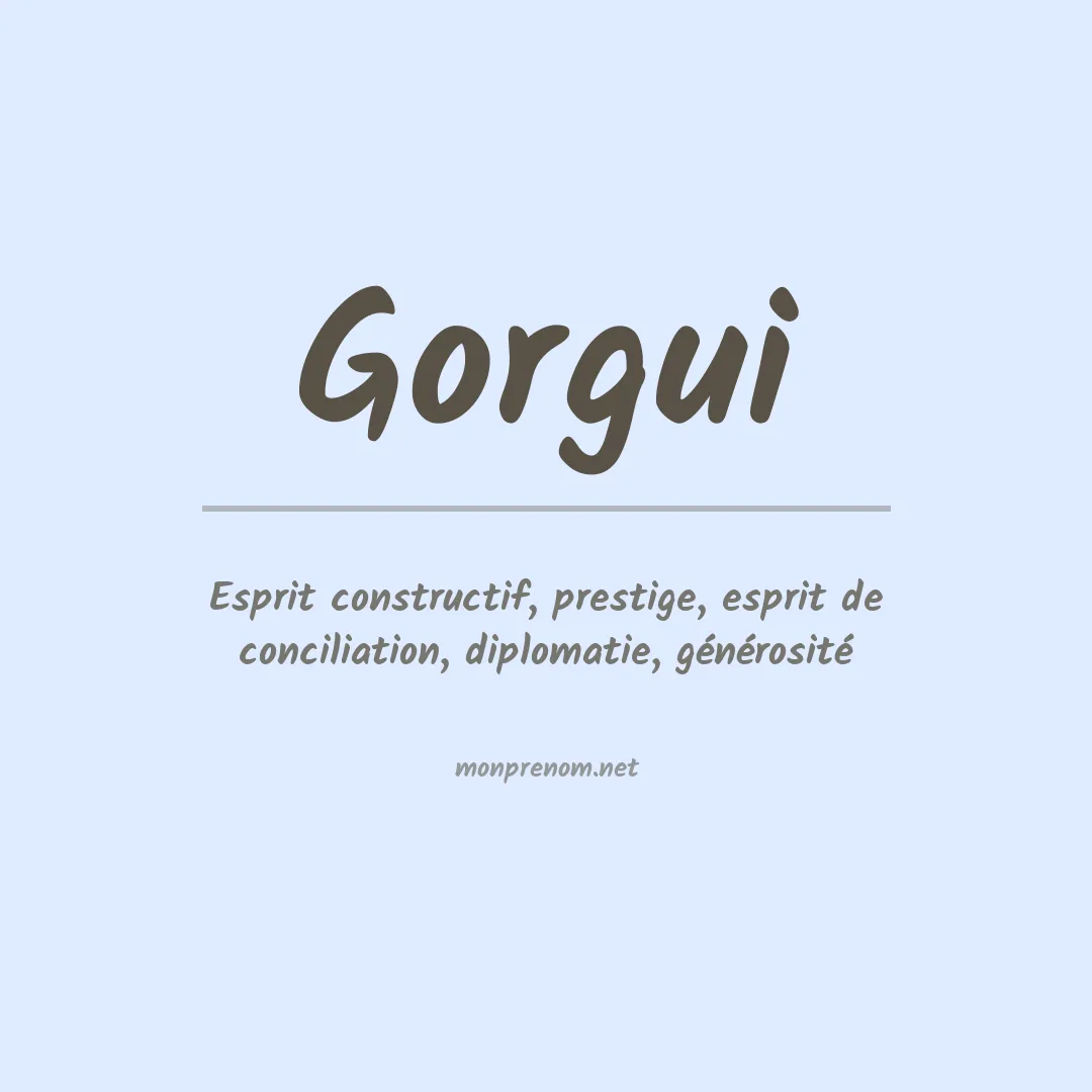 Signification du Prénom Gorgui Signification du Prénom Gorgui