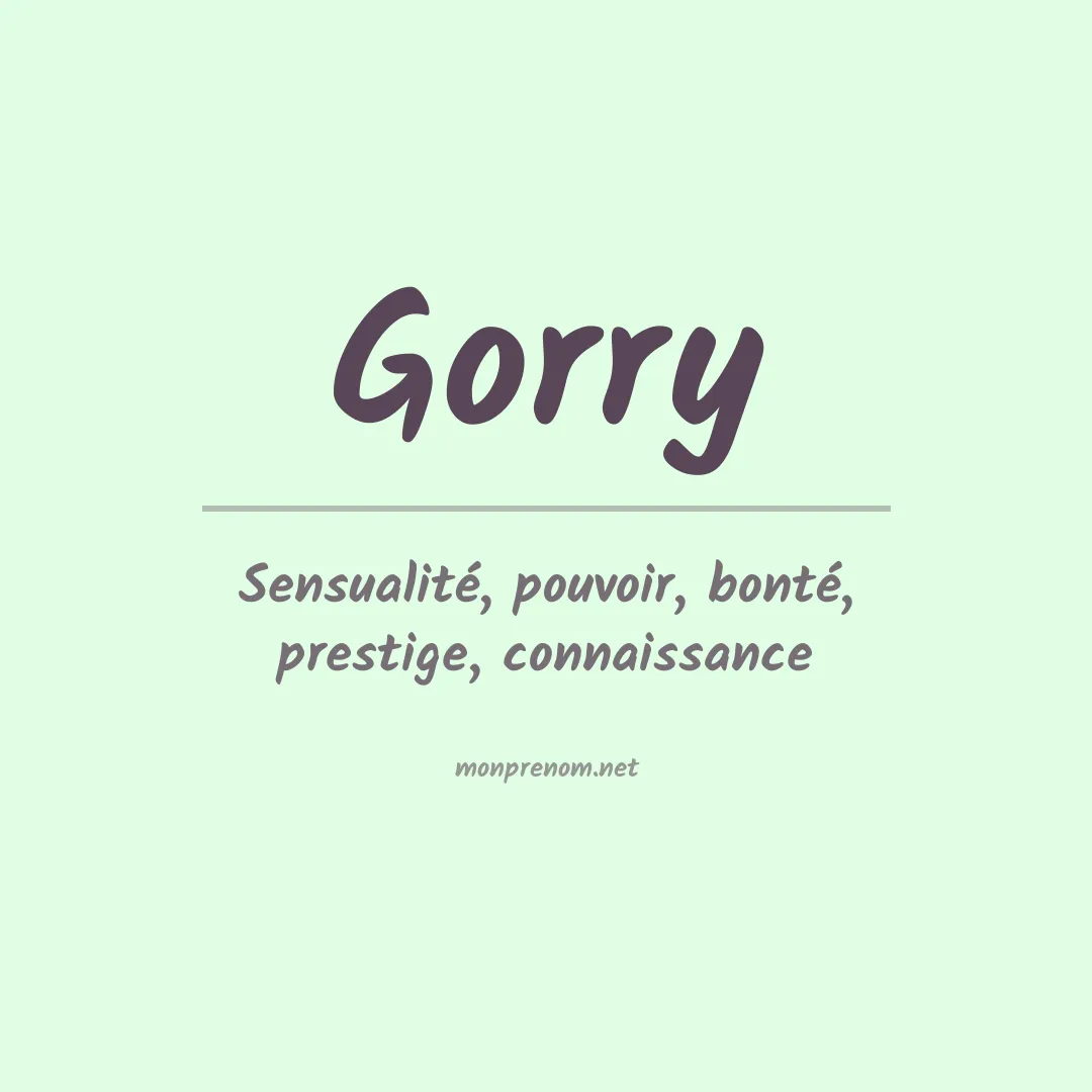 Signification du Prénom Gorry