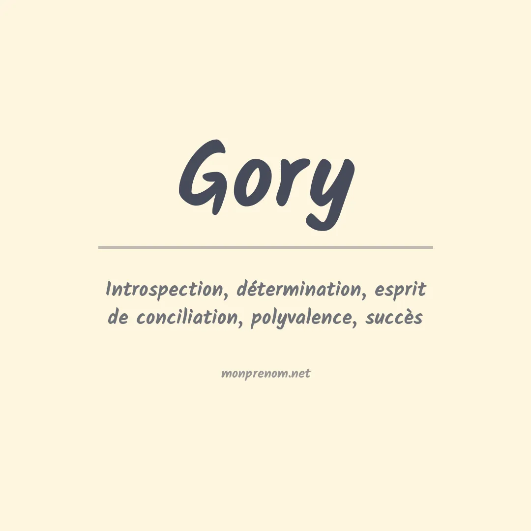 Signification du Prénom Gory