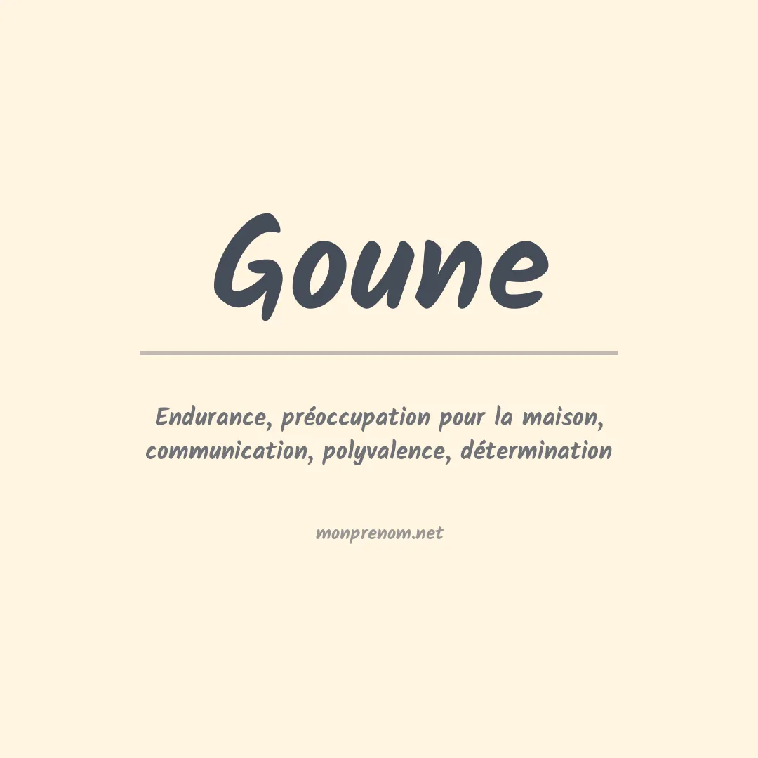 Signification du Prénom Goune Signification du Prénom Goune