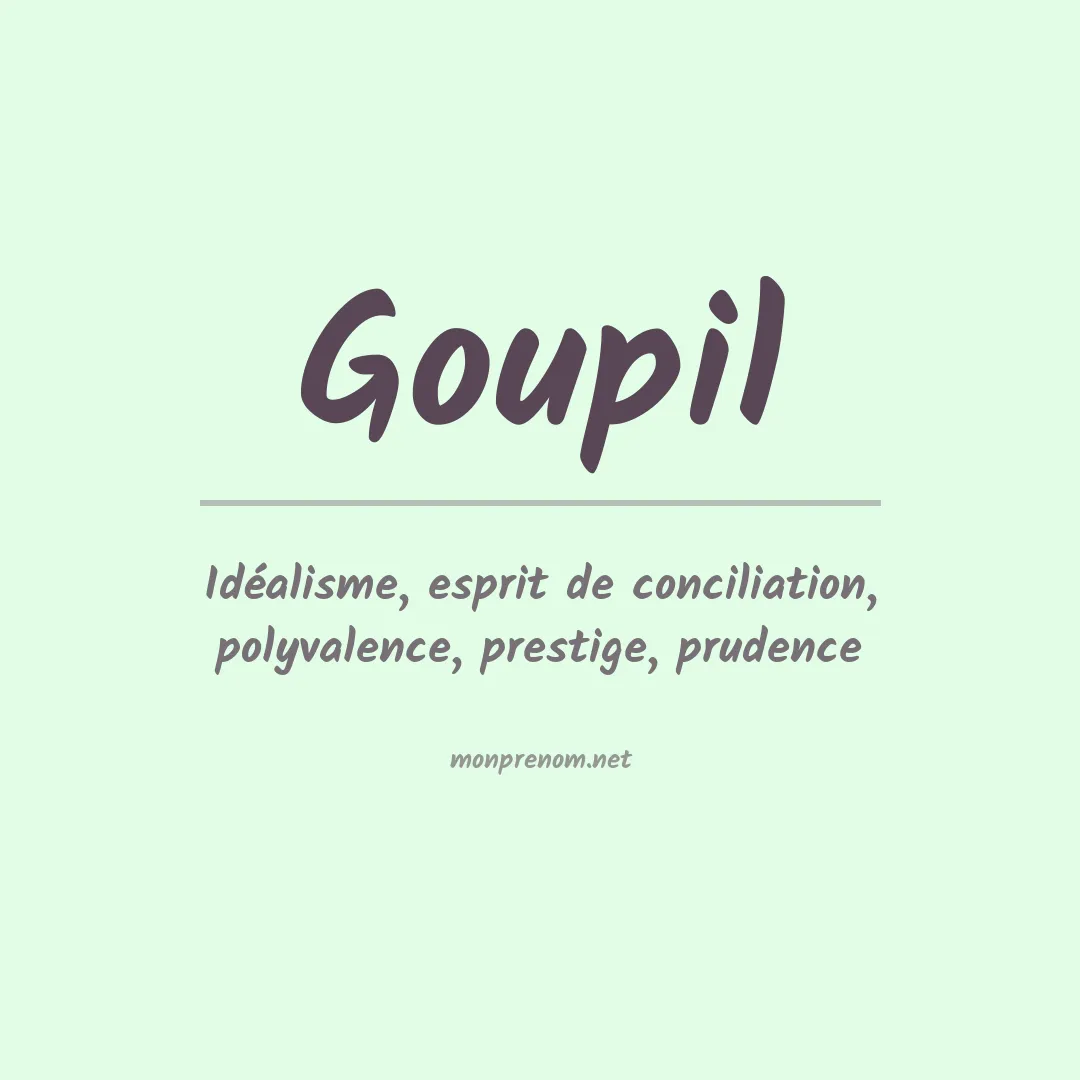 Signification du Prénom Goupil