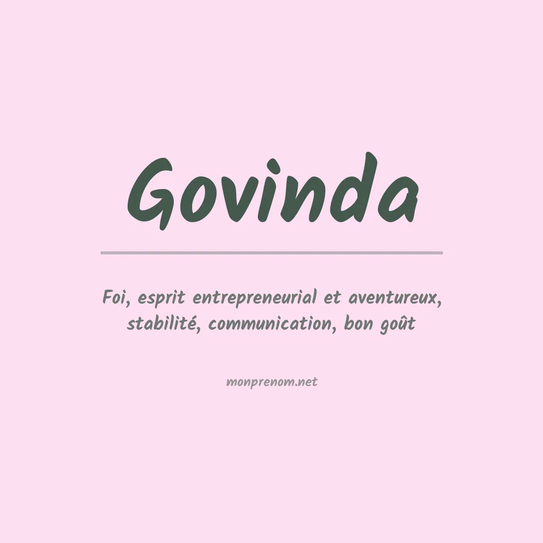 Signification du Prénom Govinda Signification du Prénom Govinda