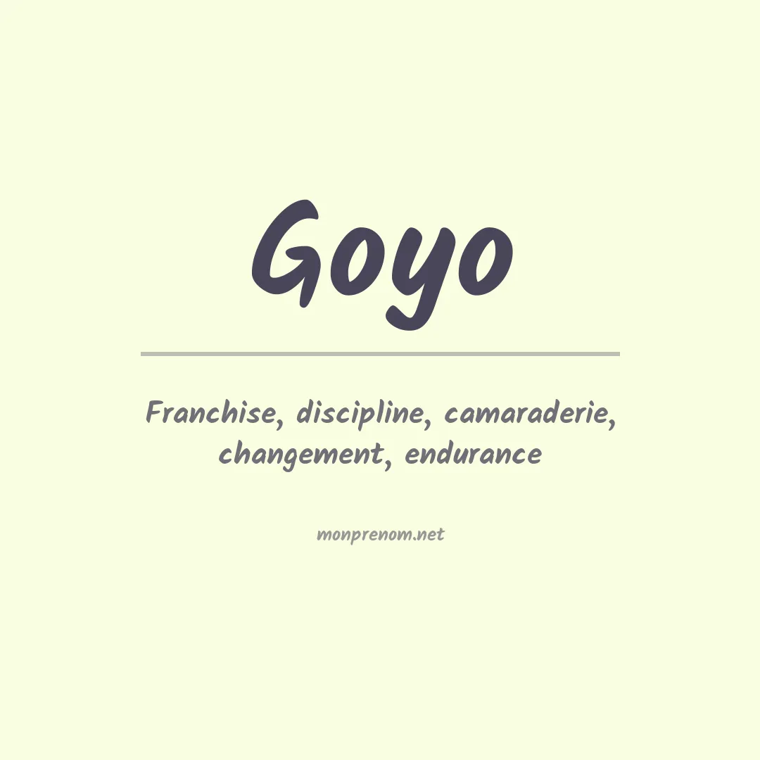 Signification du Prénom Goyo