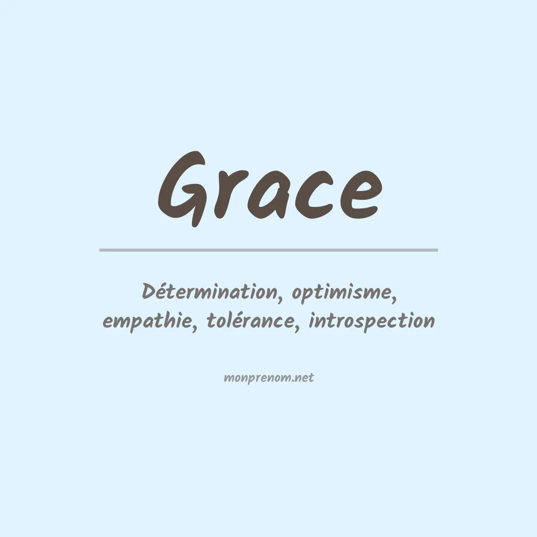 Signification du Prénom Grace