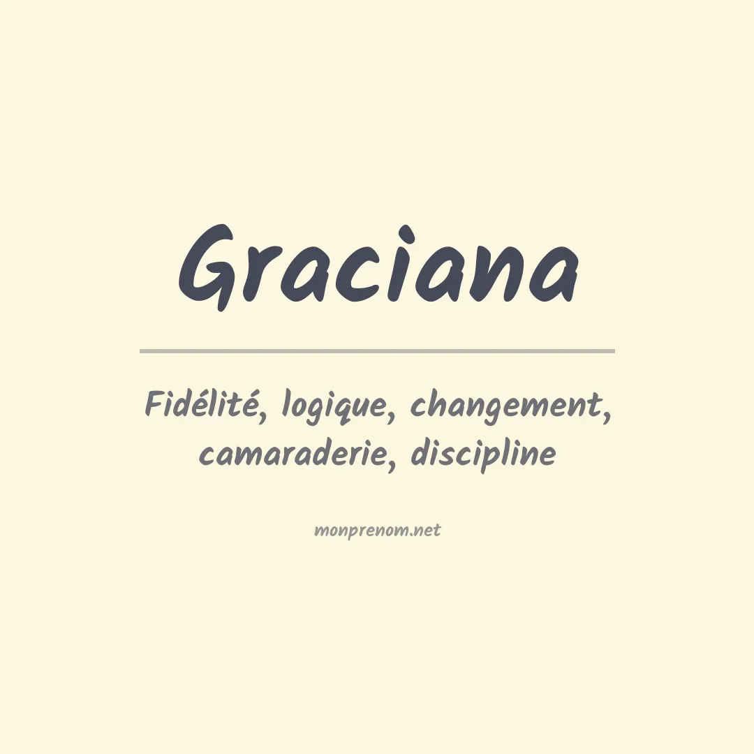 Signification du Prénom Graciana