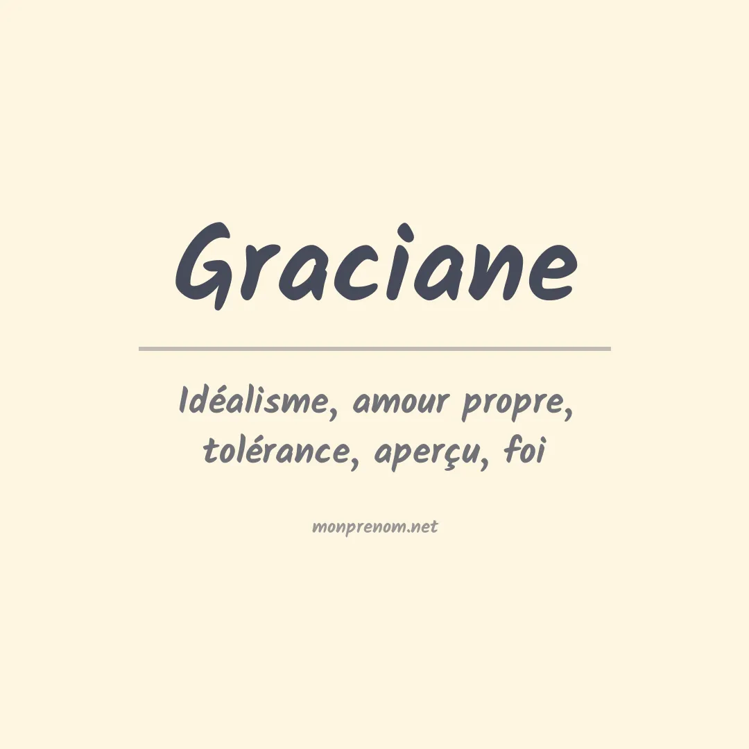 Signification du Prénom Graciane Signification du Prénom Graciane
