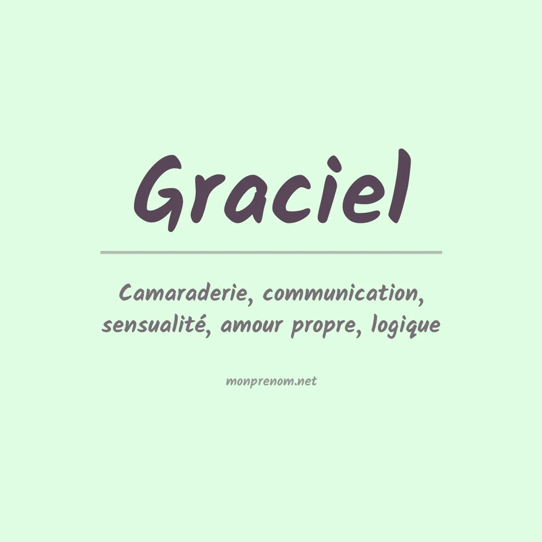 Signification du Prénom Graciel Signification du Prénom Graciel