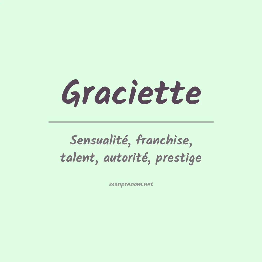 Signification du Prénom Graciette Signification du Prénom Graciette