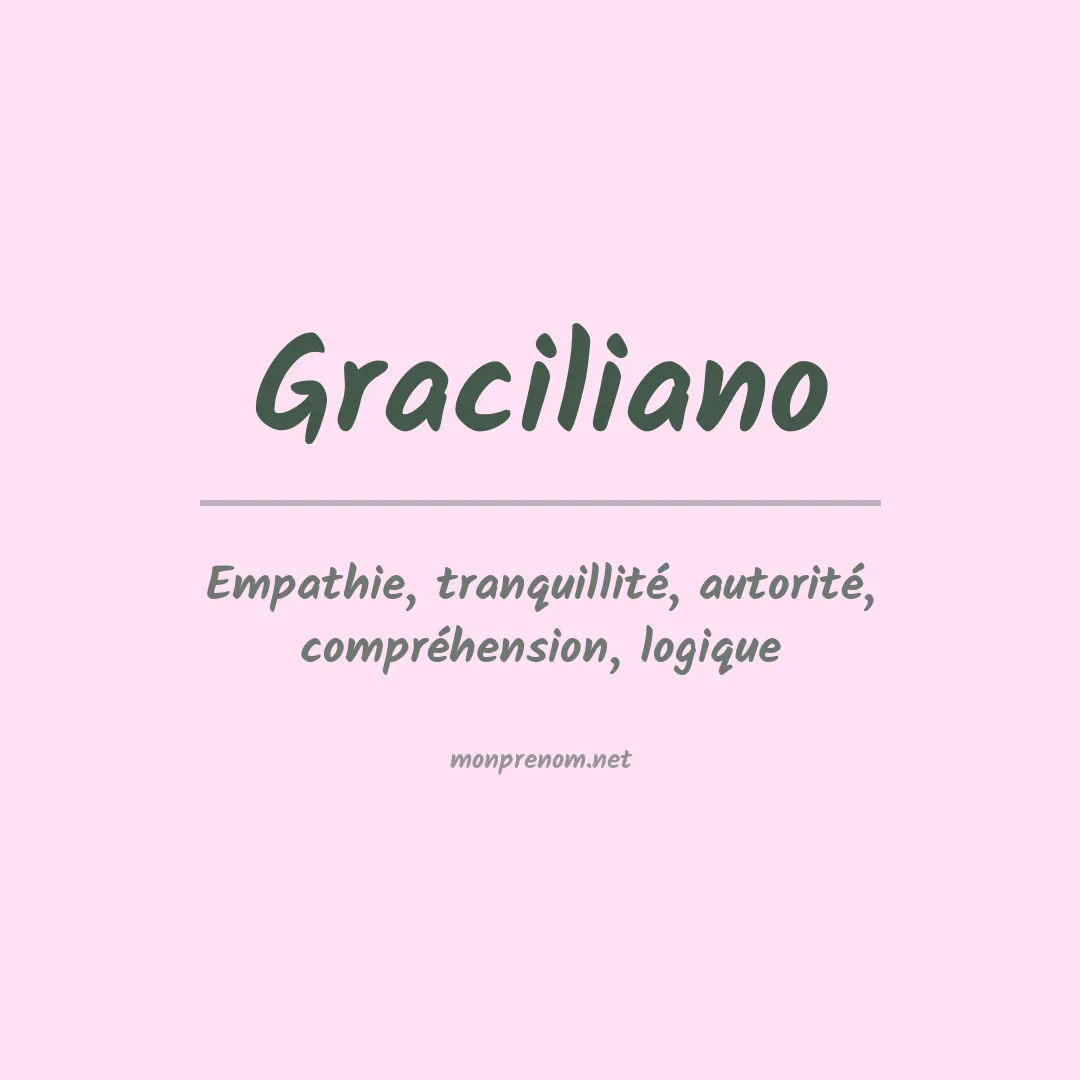 Signification du Prénom Graciliano