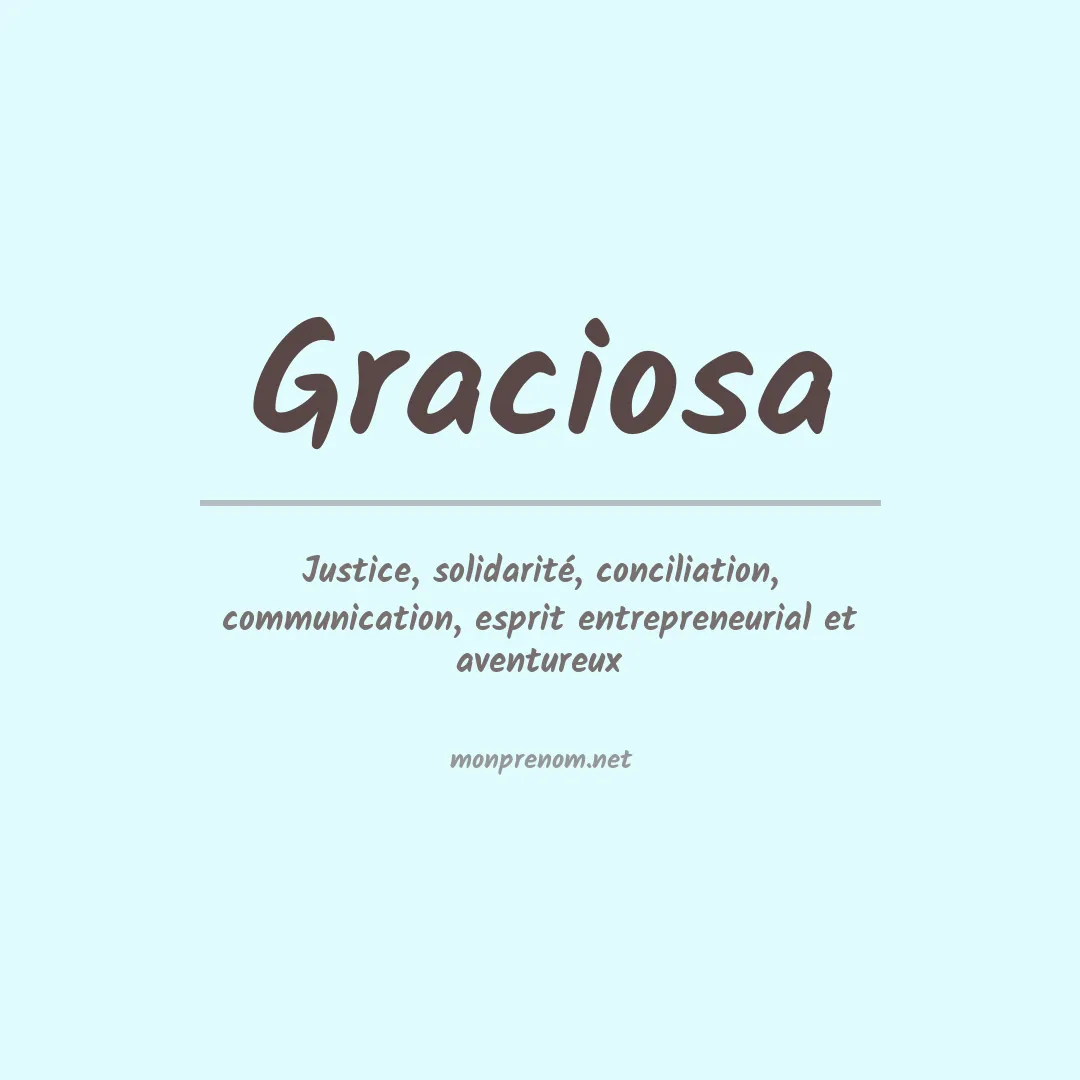 Signification du Prénom Graciosa