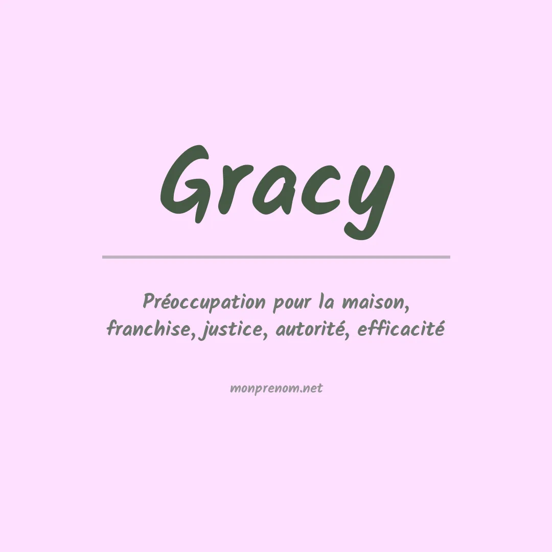 Signification du Prénom Gracy