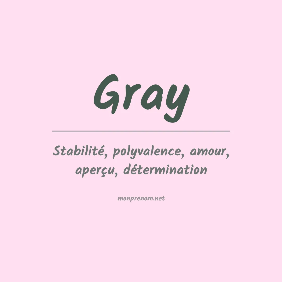 Signification du Prénom Gray