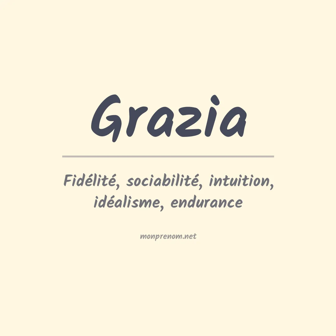 Signification du Prénom Grazia