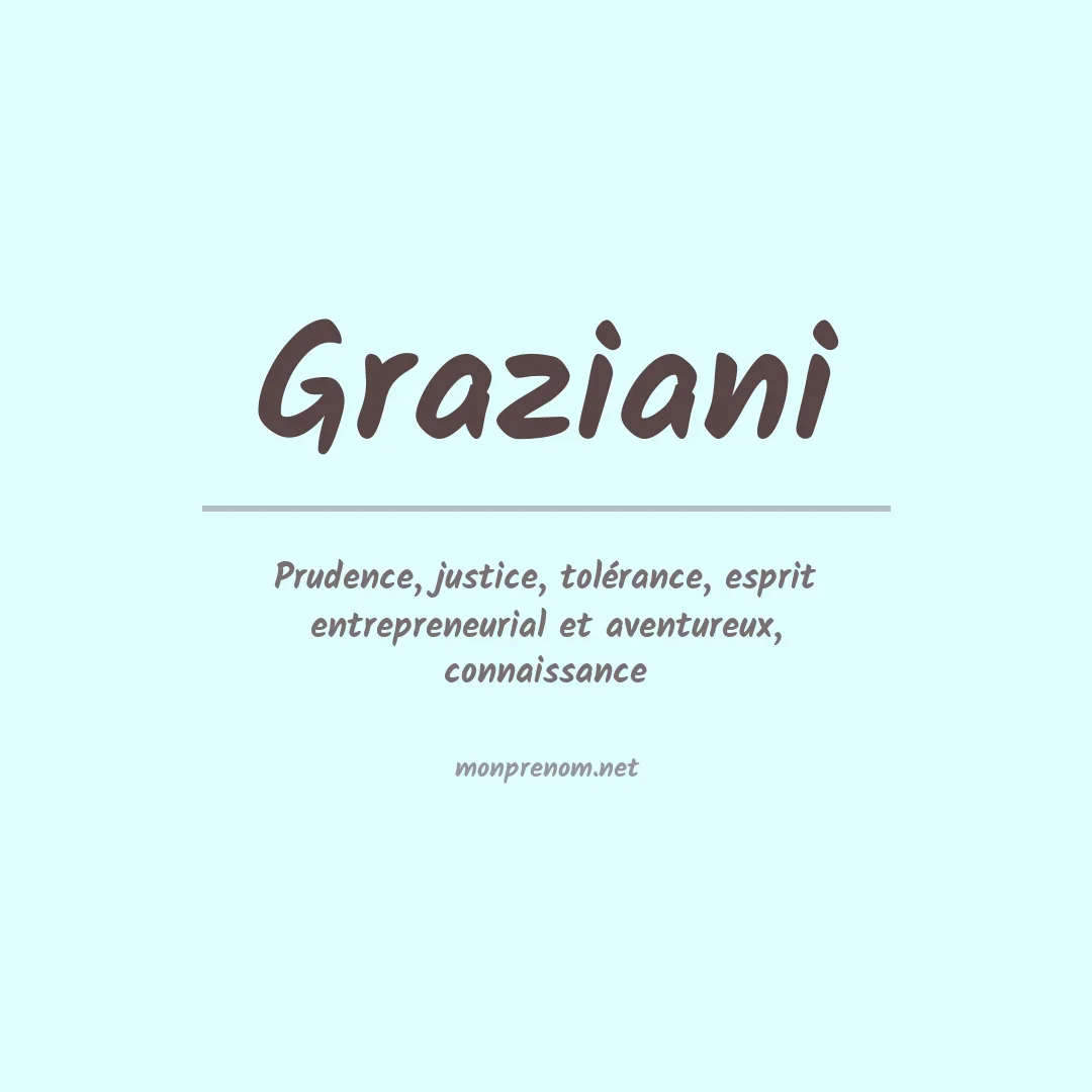 Signification du Prénom Graziani