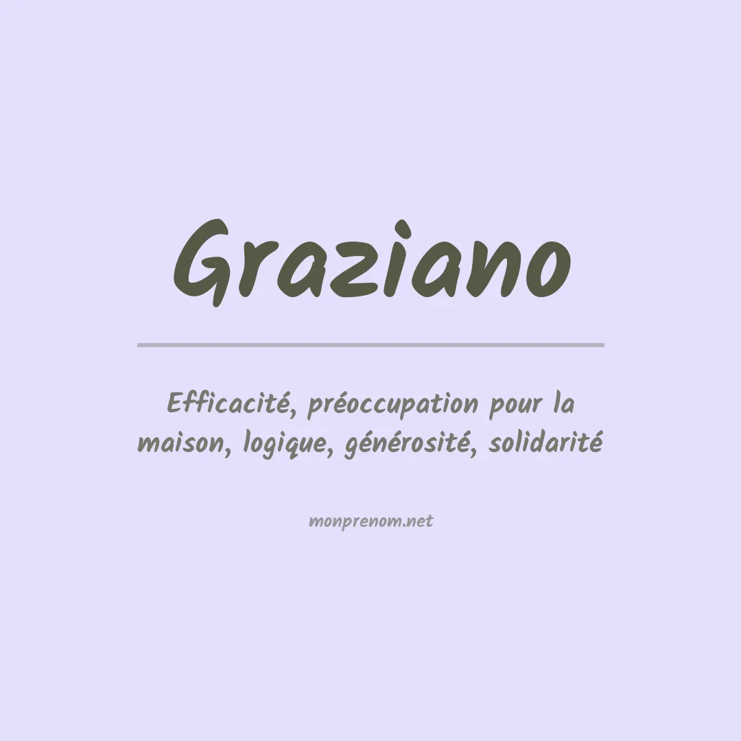 Signification du Prénom Graziano