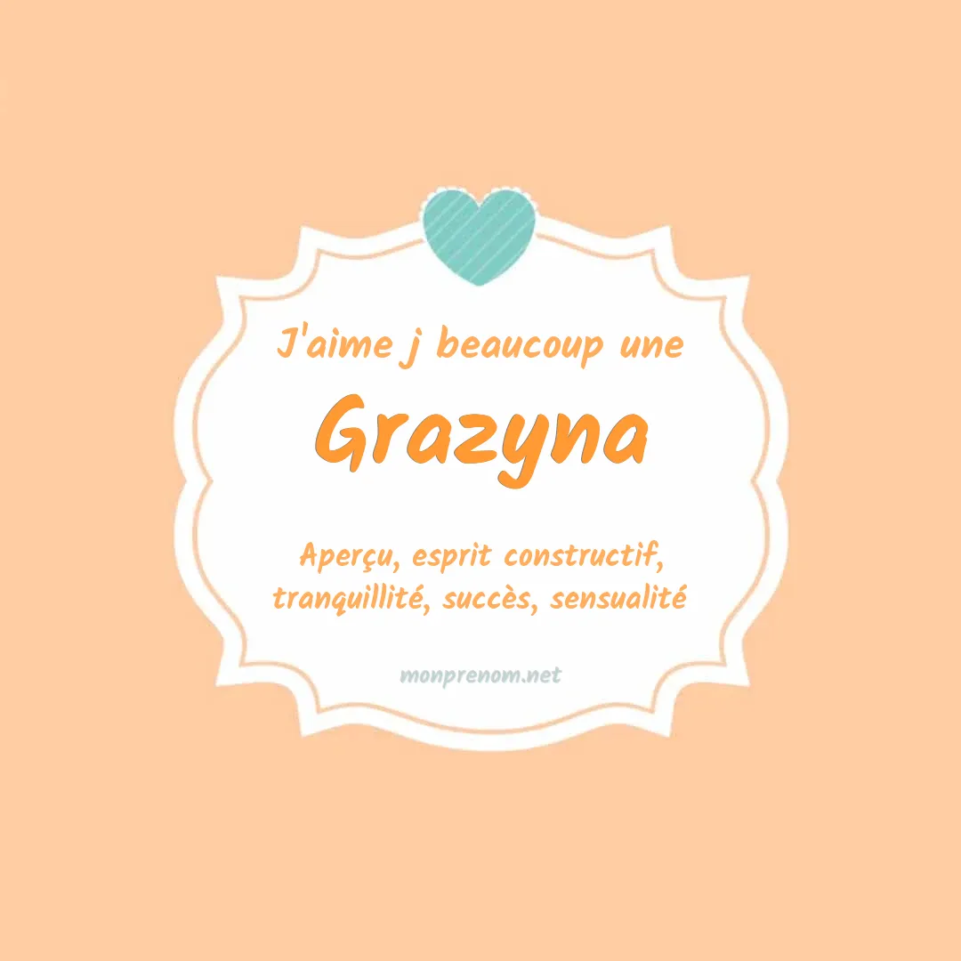 j'aime beaucoup Grazyna