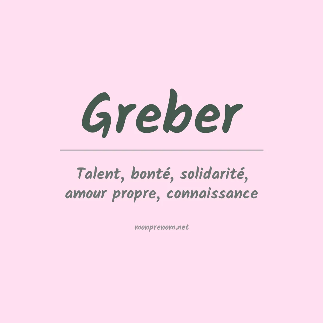 Signification du Prénom Greber