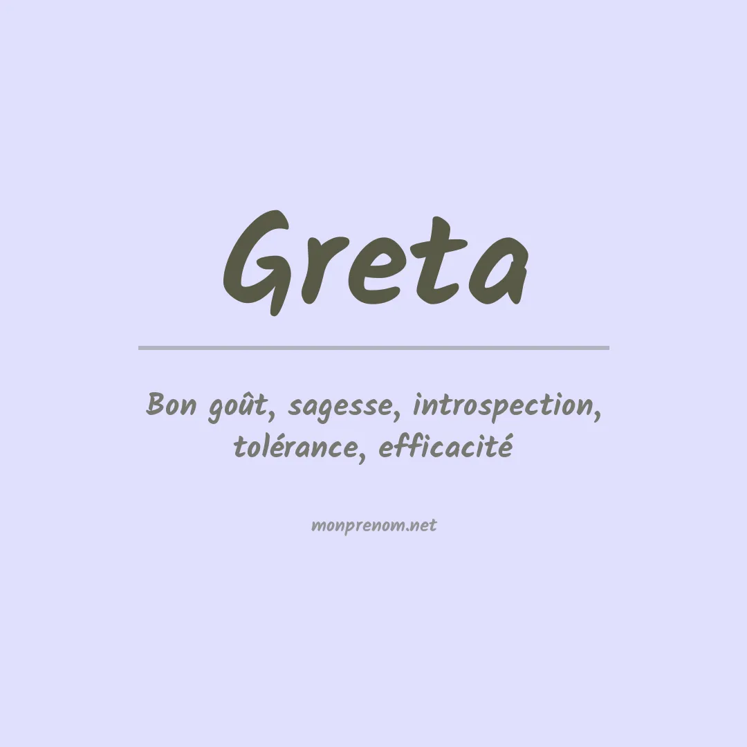 Signification du Prénom Greta