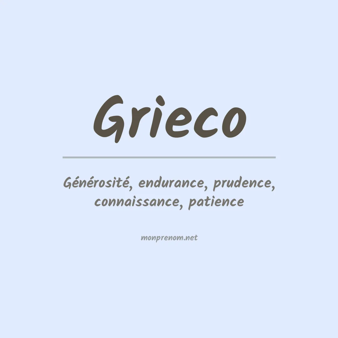 Signification du Prénom Grieco