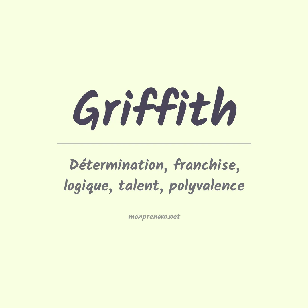 Signification du Prénom Griffith