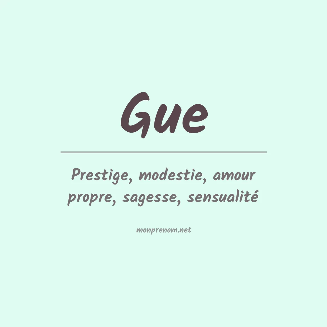 Signification du Prénom Gue