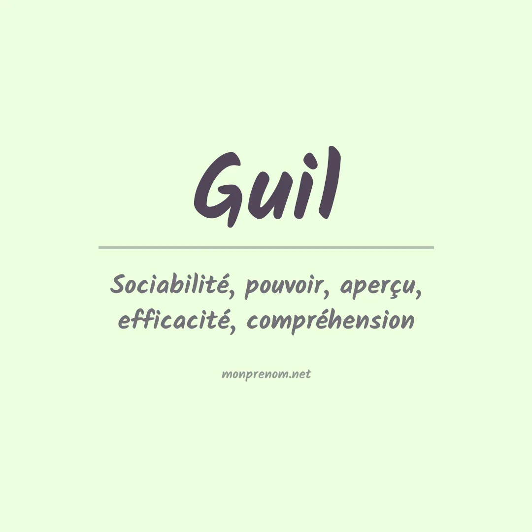 Signification du Prénom Guil Signification du Prénom Guil