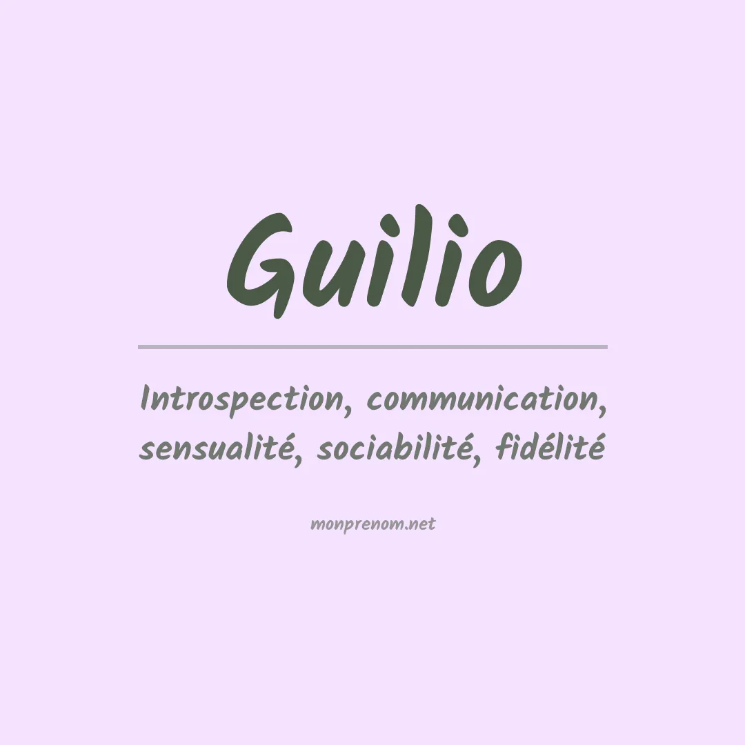 Signification du Prénom Guilio