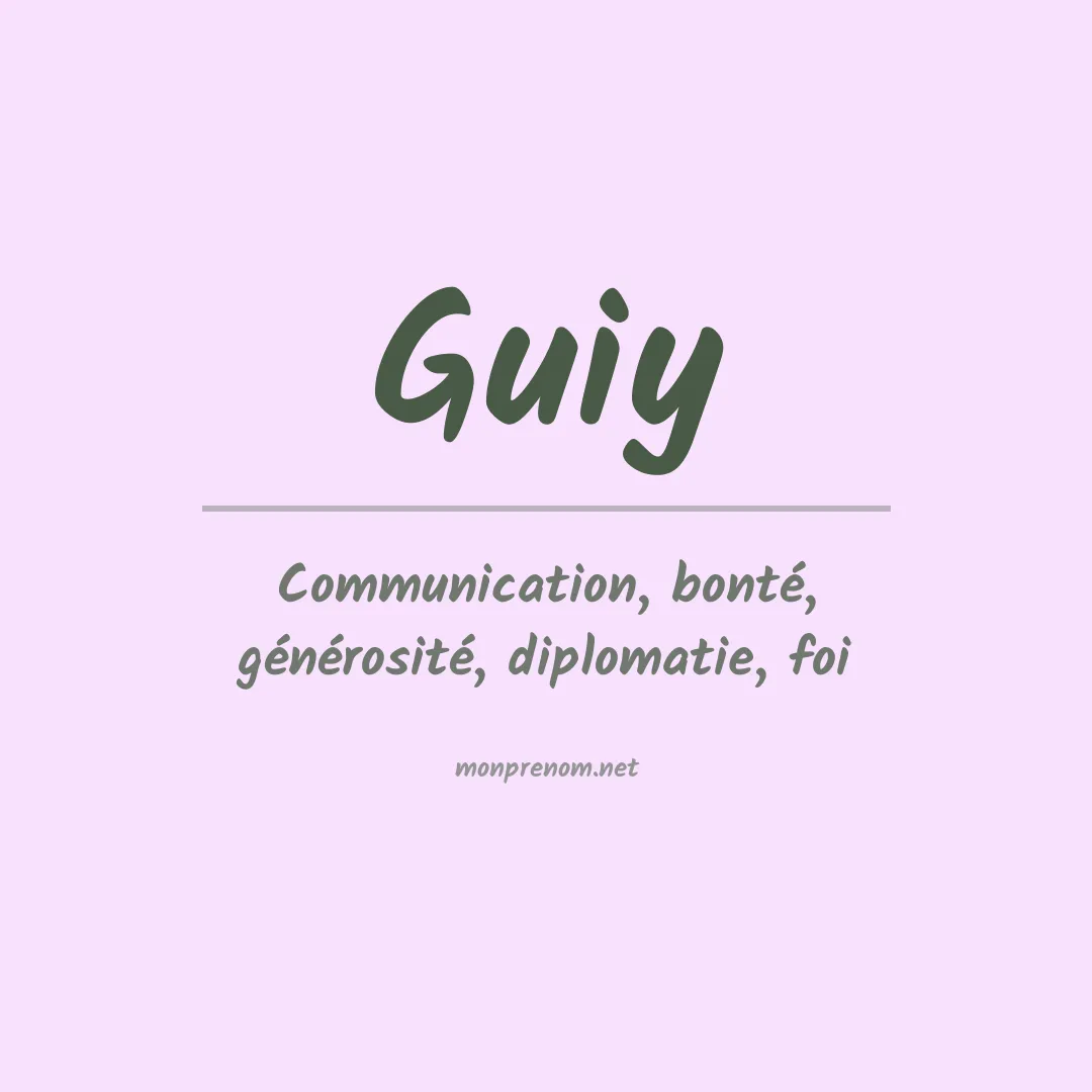 Signification du Prénom Guiy Signification du Prénom Guiy