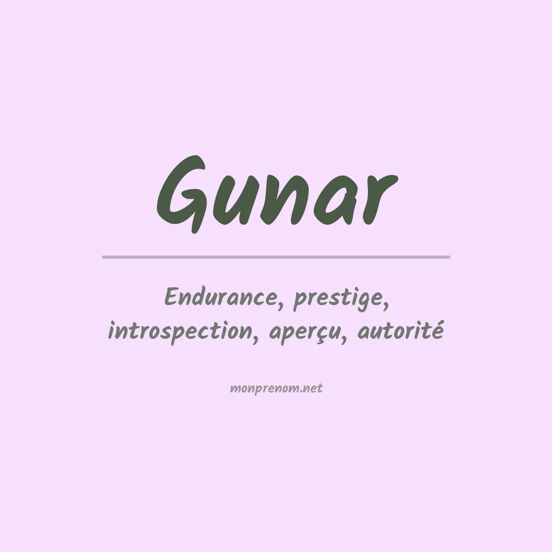 Signification du Prénom Gunar Signification du Prénom Gunar