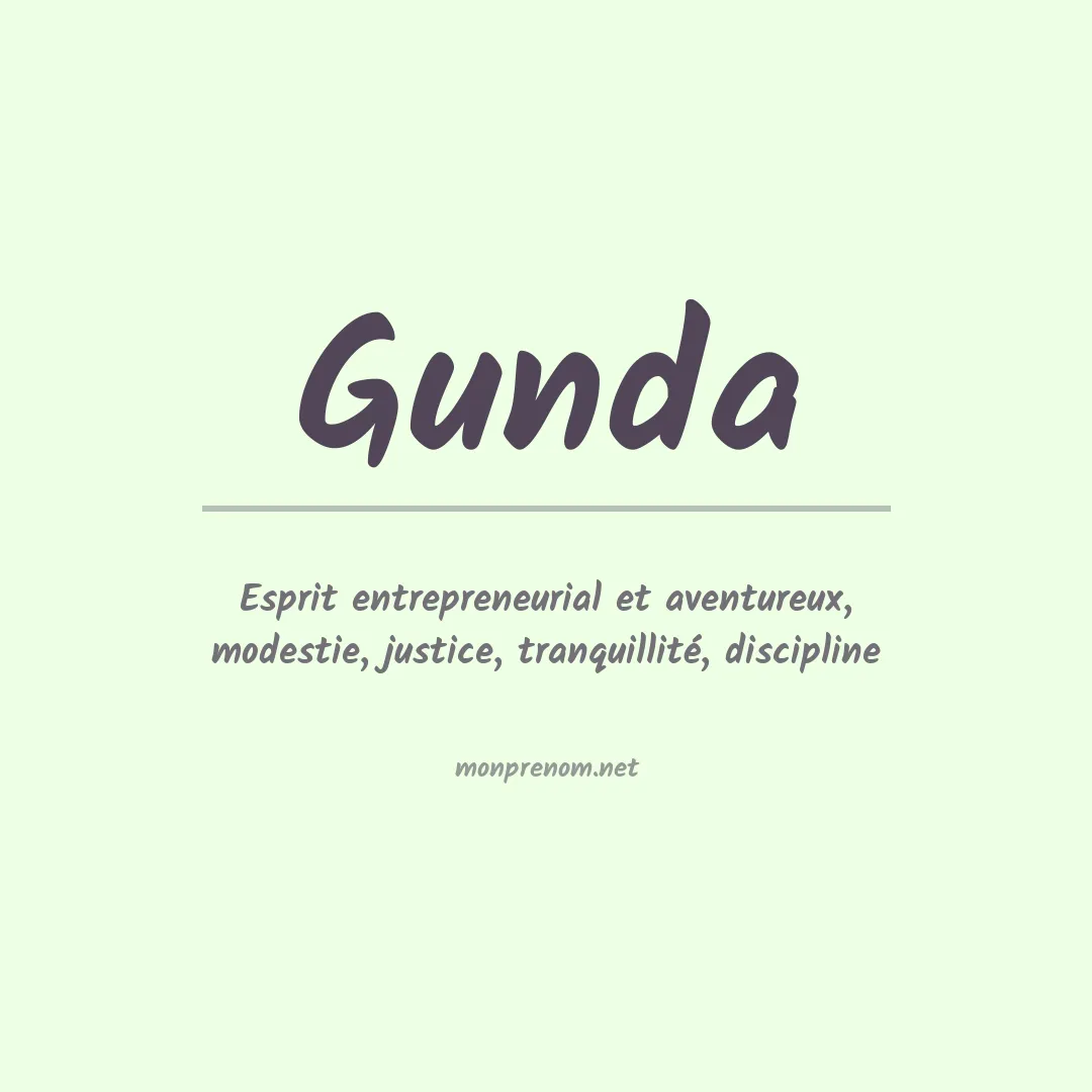 Signification du Prénom Gunda