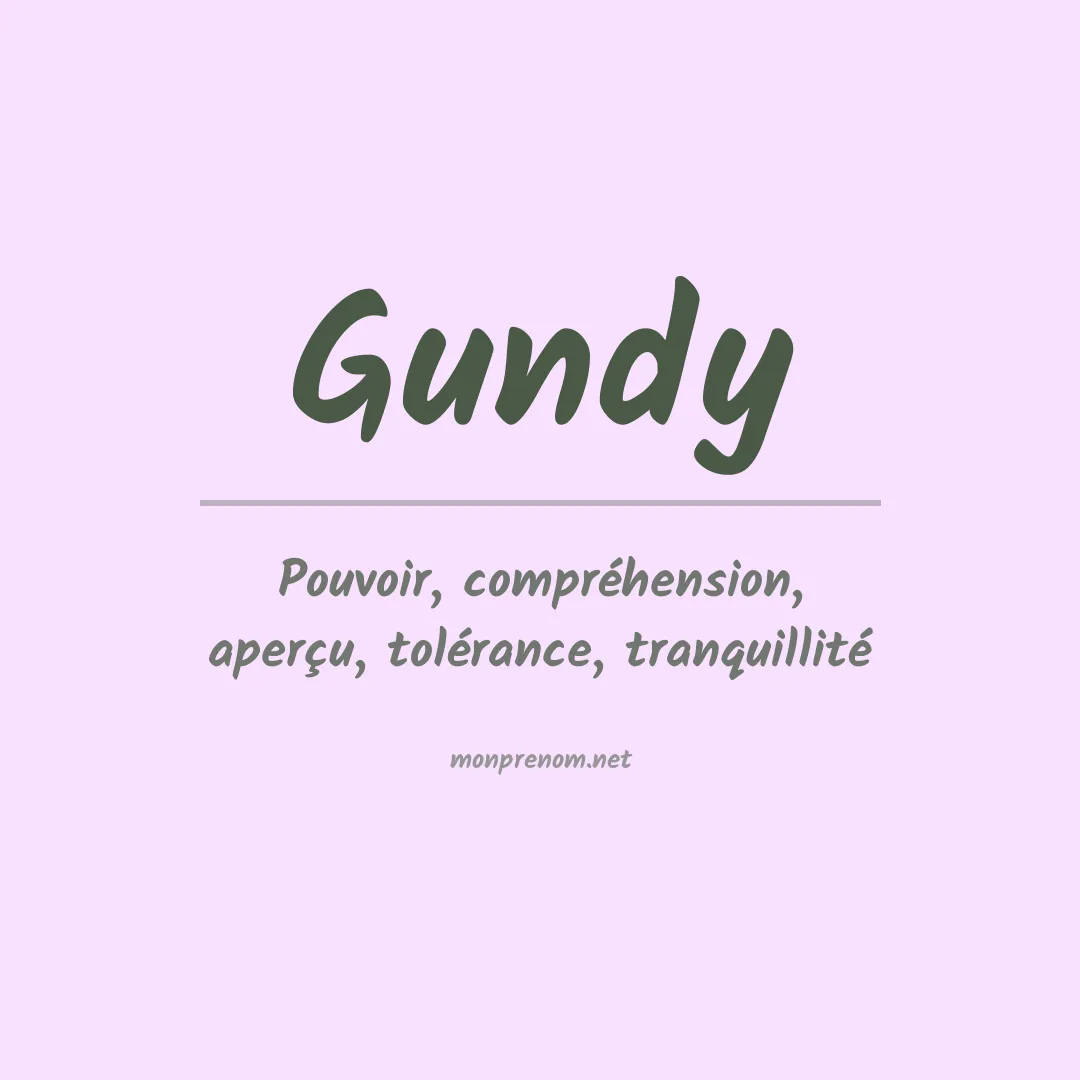 Signification du Prénom Gundy