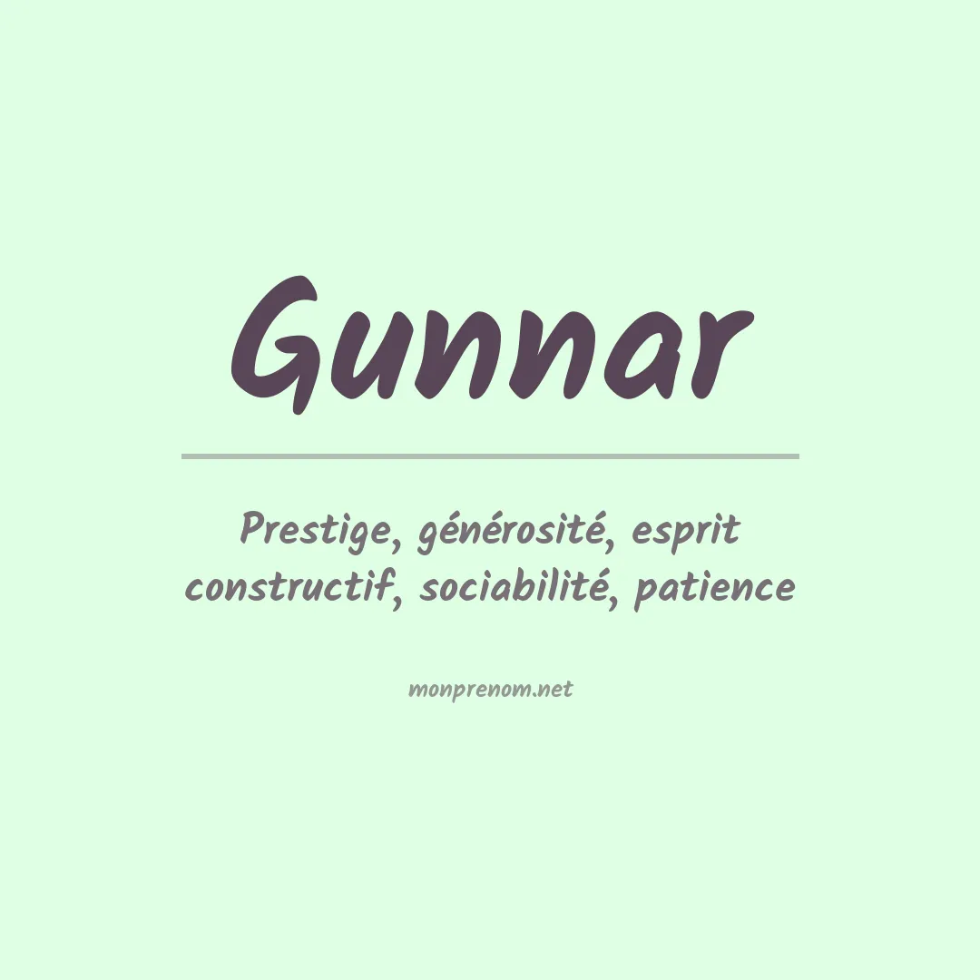 Signification du Prénom Gunnar Signification du Prénom Gunnar